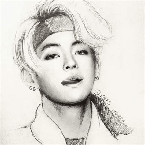 Top 10 bts v drawing ideas and inspiration .